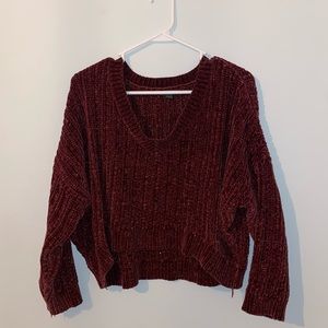 Wild Fable Mauve Cropped Sweater